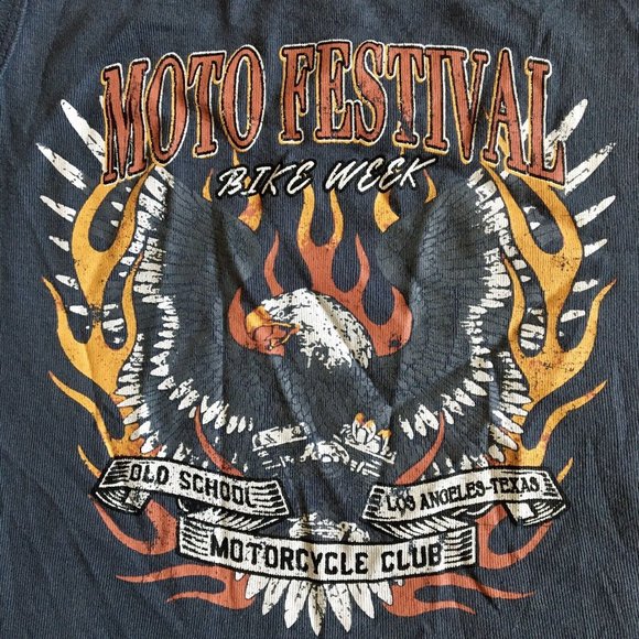 Grayson Threads Size Small Motorcycle Graphic Tank Moto Top Gray Biker‎ - Picture 5 of 8